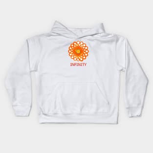 Infinity Everlasting Sun Mandala Kids Hoodie